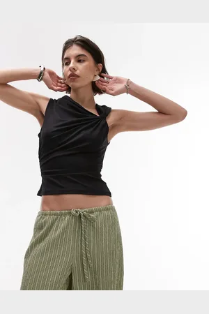 Topshop Knot shoulder top in