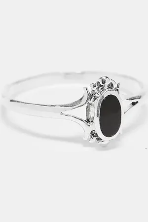 Kingsley Ryan Oval black onyx ring in sterling