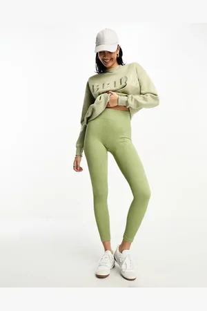 Six Stories Seamless contour rib leggings in sage