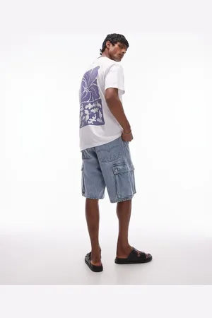 RVCA Hibiscus stamp short sleeve t shirt in