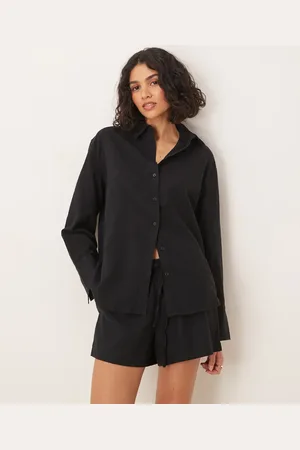 Gina Tricot Long sleeve linen shirt in