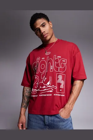 ASOS Boxy oversized t-shirt with abstract graphic in