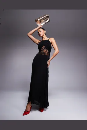 Forever New Lace insert maxi dress in