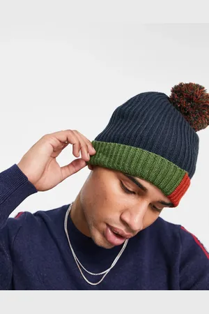 Boardmans Ribbed hem bobble beanie hat in