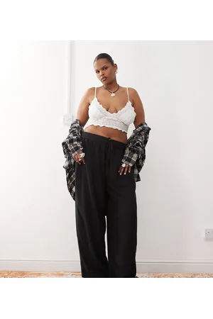 Noisy May Loose fit linen mix trouser in
