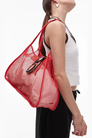 MANGO Large mesh tote bag in