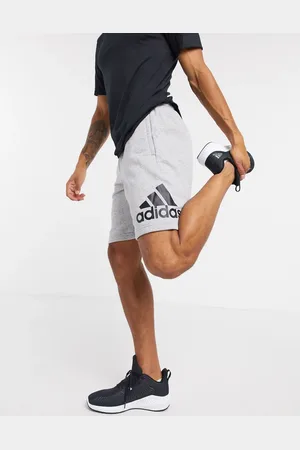 adidas Adidas Training shorts in grey with large logo