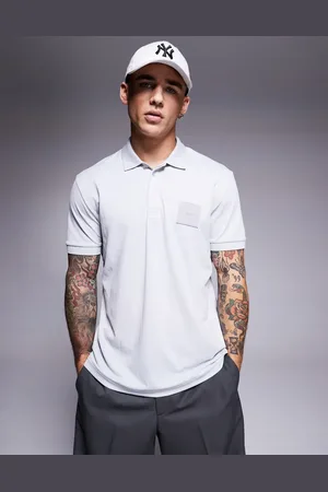 HUGO BOSS Paddy DropNeedle box logo pique polo regular fit in light
