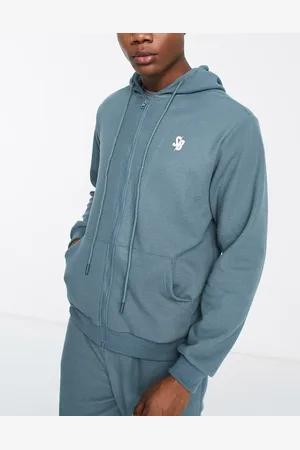 South Beach Zip through waffle hoodie in