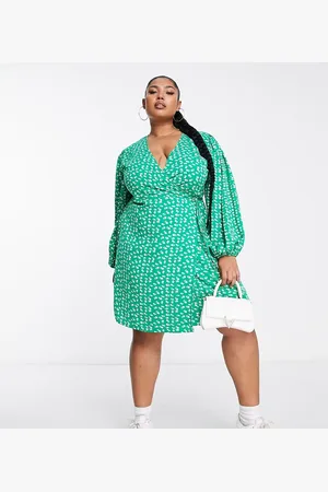 Glamorous Tulip print wrap mini dress in