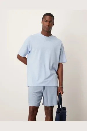 MANGO Relaxed fit linen mix t-shirt in pale