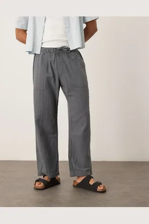 Abercrombie & Fitch Baggy pull on textured trouser in