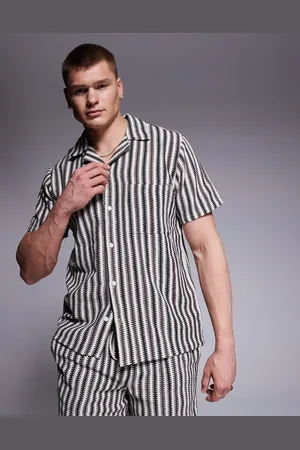 South Beach Crochet short sleeve beach shirt co-ord in