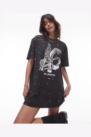 AllSaints Embellished T-shirt dress in