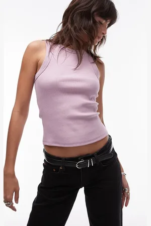 Topshop Rib racer vest in