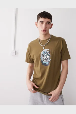 Santa Cruz Half moon graphic logo t-shirt in blue
