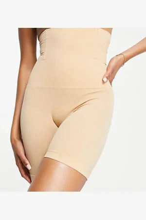 Fashionkilla Glam high waisted shaping shorts in beige