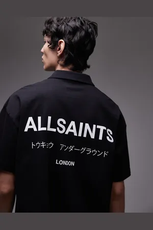 AllSaints Underground short sleeve polo in