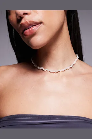 ASOS Choker necklace with faux mini freshwater pearl design