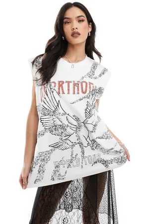 ASOS Oversized tank with embellished graphic in