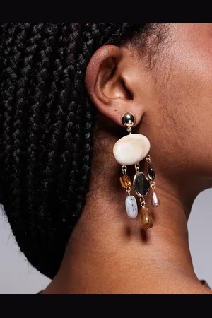 ASOS Drop earrings in resin beaded design in tone