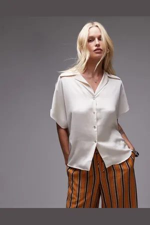 MANGO Sleeveless satin shirt in