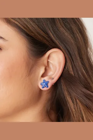 DesignB London Resin starfish stud earrings