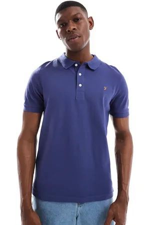 Farah Blanes short sleeve polo shirt in mid