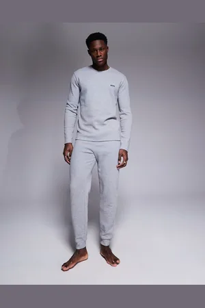 HUGO BOSS Waffle logo cuffed joggers in CO-ORD