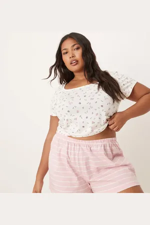 ASOS ASOS DESIGN Curve mix & match flippy short in stripe