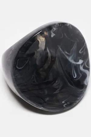 ASOS Oversized ring in resin in washed black