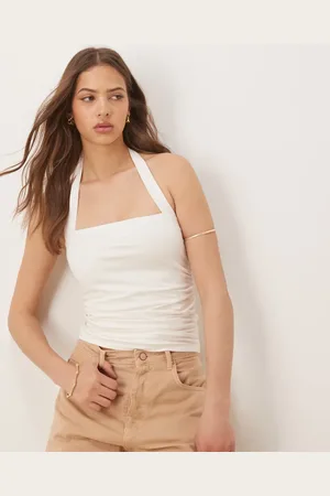 Abercrombie & Fitch Square halter neck sleeveless top in