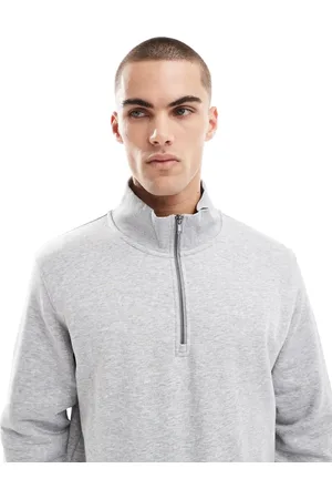 JACK & JONES Oversize quarter zip sweatshirt in