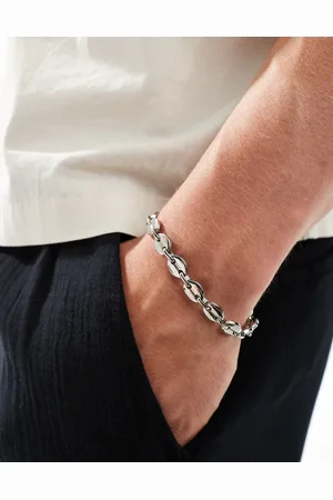 ASOS Waterproof stainless steel mariner link bracelet in tone