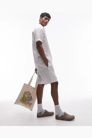Topman Co-ord applique short in ecru