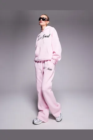 Kaiia Embroidered script logo jogger co-ord in and black