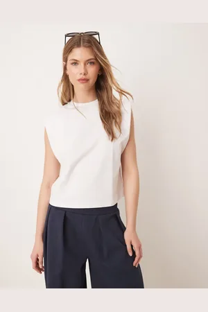 ASOS Sleeveless shoulder pad top in