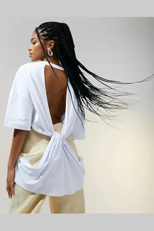 ASOS Short sleeve tee with twist detail back in