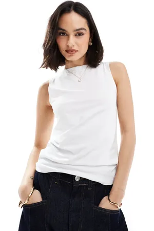 VERO MODA Boat neck sleeveless jersey top in