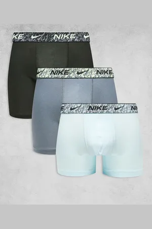 Nike Everyday Cotton Stretch 3 pack boxer briefs in blue/grey/black