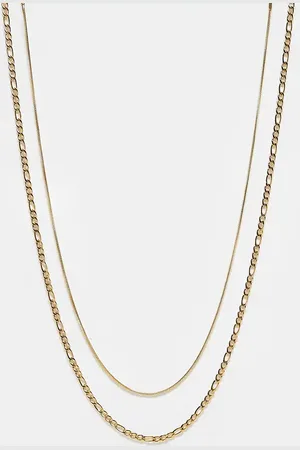 LOST SOULS 2 pack of figaro and snake necklaces in 18k plated