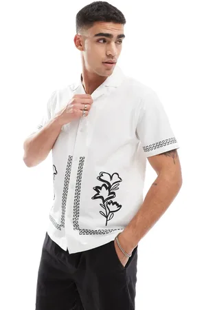 Aray Embroidered resort beach shirt in