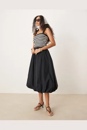 Abercrombie & Fitch High rise bubble maxi skirt in
