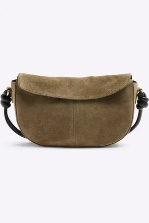 River Island Suede scoop bag in dark