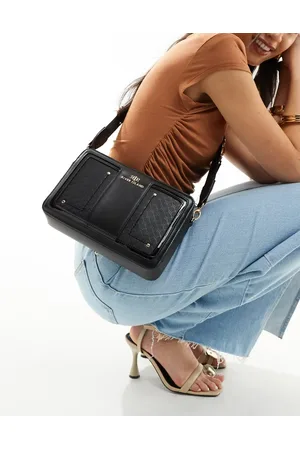 River Island Ri monogram boxy cross body bag in