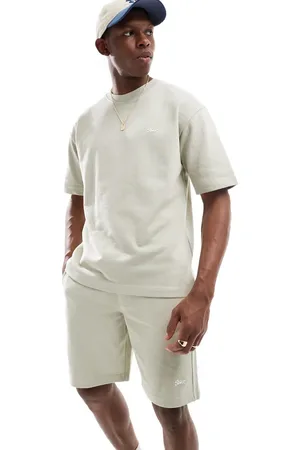 Pull&Bear STWD co-ord jersey shorts in light