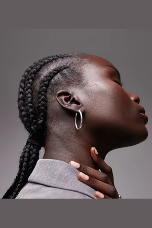 SEOL + GOLD Sterling vintage style oval hoop earrings