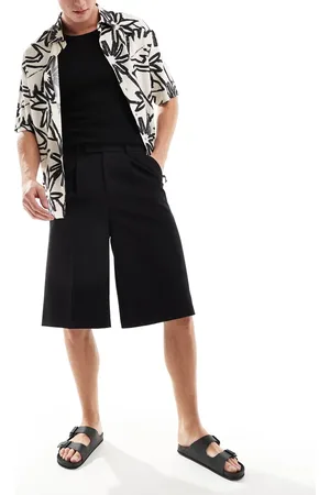 ASOS Smart longline wide leg shorts in