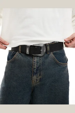 ASOS Faux leather western belt with embossing in