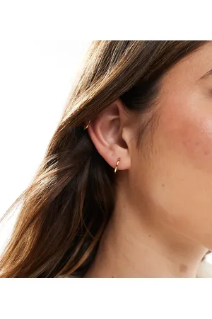 Kingsley Ryan 12mm flat hoop earrings in plated
